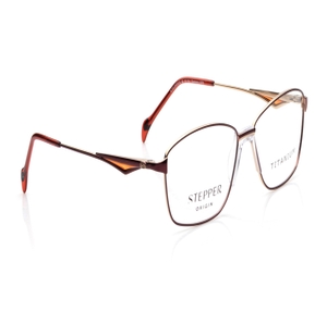 Image 2 of Gold Oval Eyeglasses for Women from Stepper Available at Titan Eye+