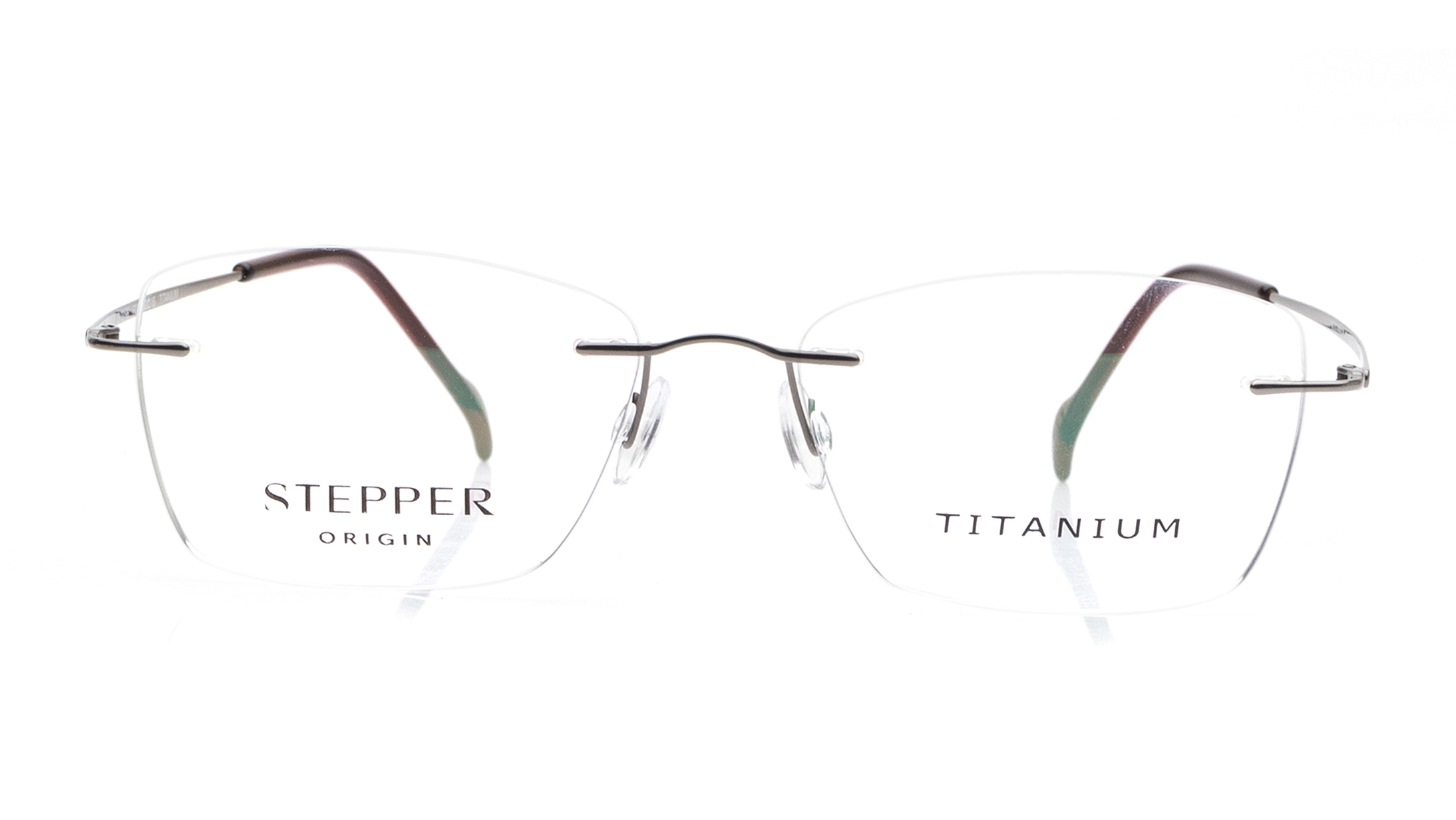 Image 1 of Grey Oval Eyeglasses for Women from Stepper Available at Titan Eye+