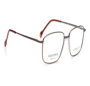 Image 2 of Silver Rectangle Eyeglasses for Men from Stepper Available at Titan Eye+