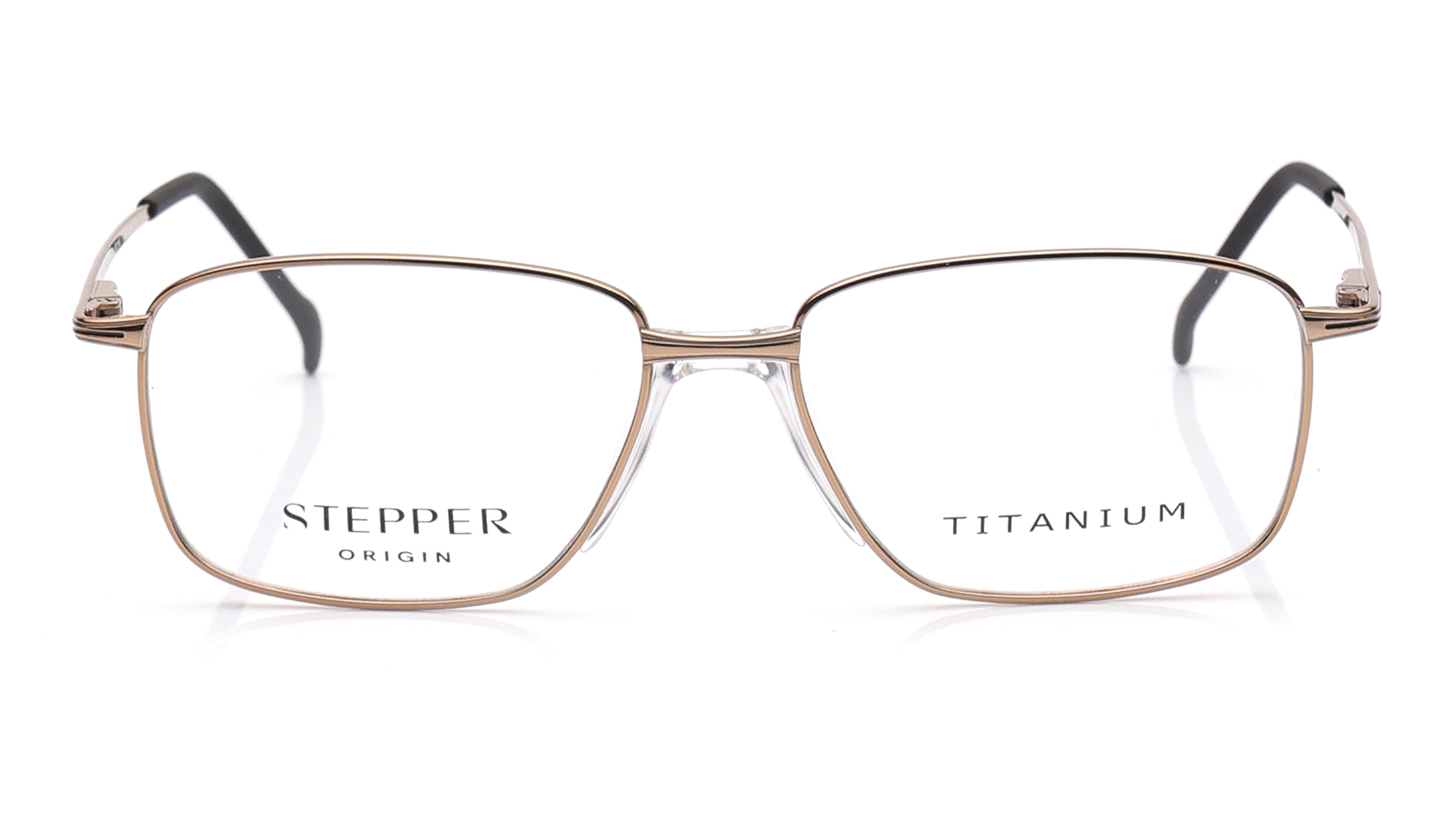 Image 1 of Copper Rectangle Eyeglasses for Men from Stepper Available at Titan Eye+