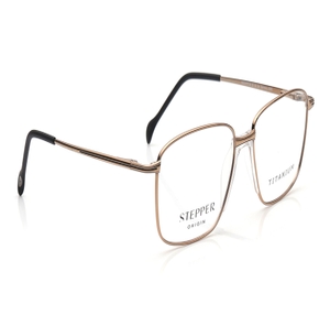 Image 2 of Copper Rectangle Eyeglasses for Men from Stepper Available at Titan Eye+