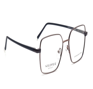 Image 2 of Brown Geometric Eyeglasses for Women from Stepper Available at Titan Eye+