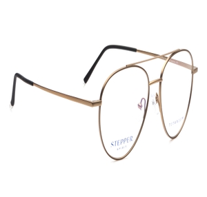 Image 2 of Gold Oval Eyeglasses for Men from Stepper Available at Titan Eye+