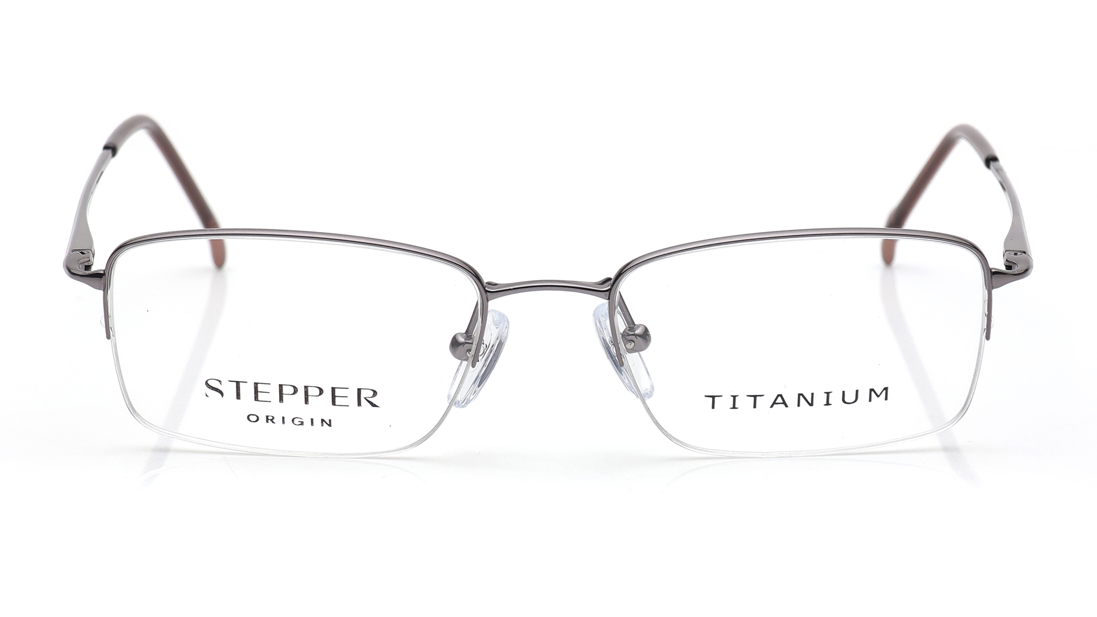 Image 1 of Grey Square Eyeglasses for Men from Stepper Available at Titan Eye+