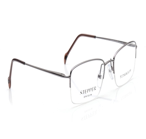 Image 2 of Grey Square Eyeglasses for Men from Stepper Available at Titan Eye+