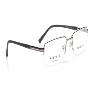 Image 2 of Grey Square Eyeglasses for Men from Stepper Available at Titan Eye+