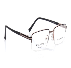 Image 2 of Black Square Eyeglasses for Men from Stepper Available at Titan Eye+