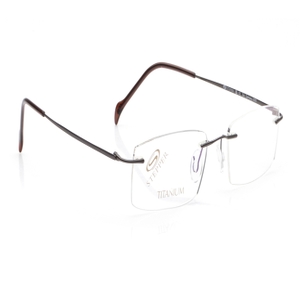 Image 2 of Grey Rectangle Eyeglasses for Women from Stepper Available at Titan Eye+