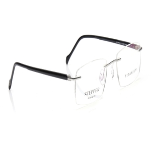 Image 2 of Black Square Eyeglasses for Men from Stepper Available at Titan Eye+