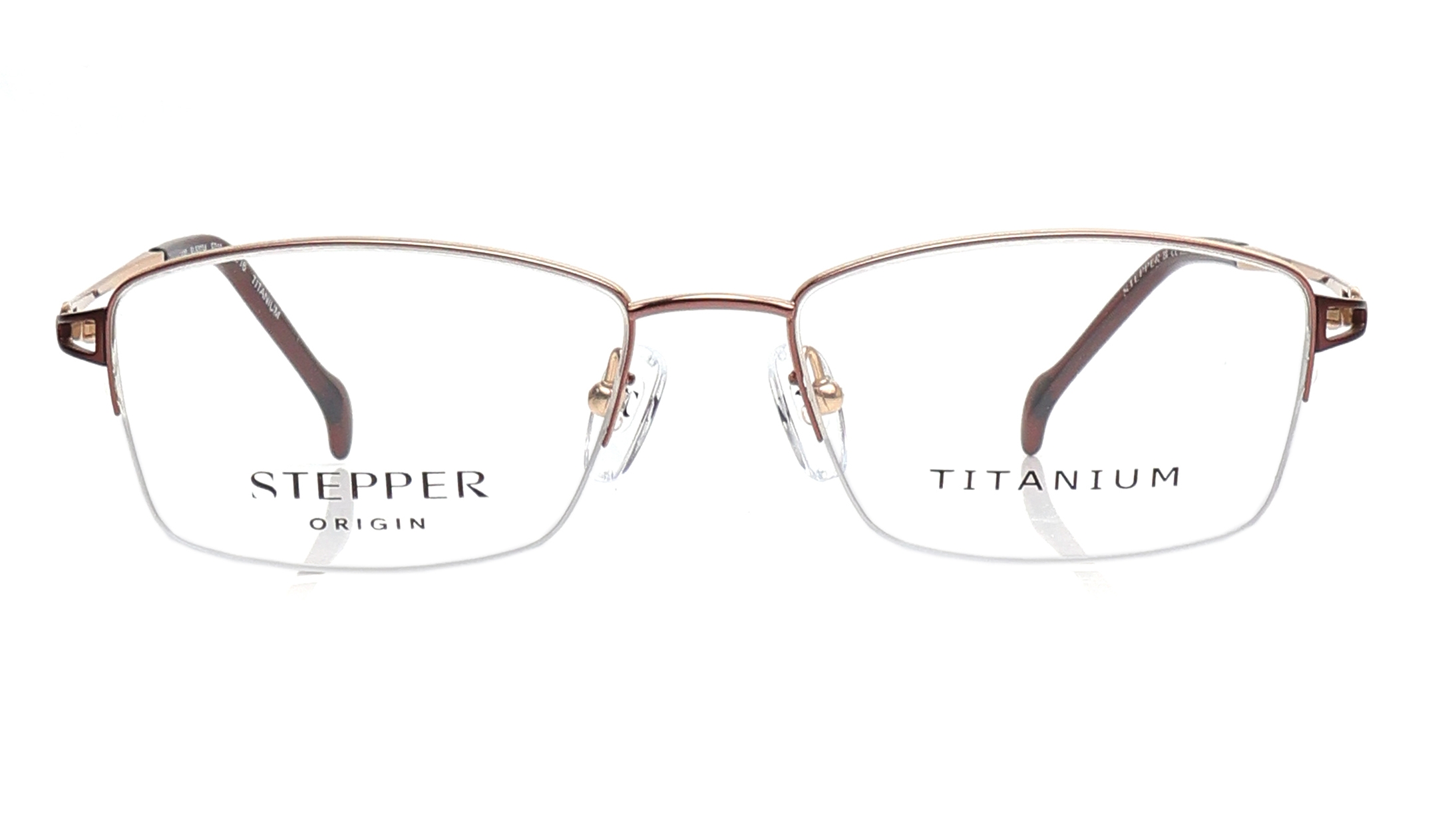 Image 1 of Brown Square Eyeglasses for Women from Stepper Available at Titan Eye+