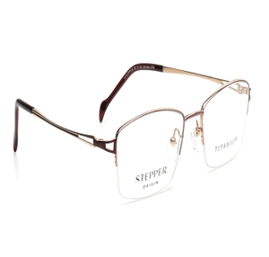 Image 2 of Brown Square Eyeglasses for Women from Stepper Available at Titan Eye+