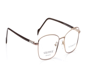Image 2 of Brown Rectangle Eyeglasses for Women from Stepper Available at Titan Eye+