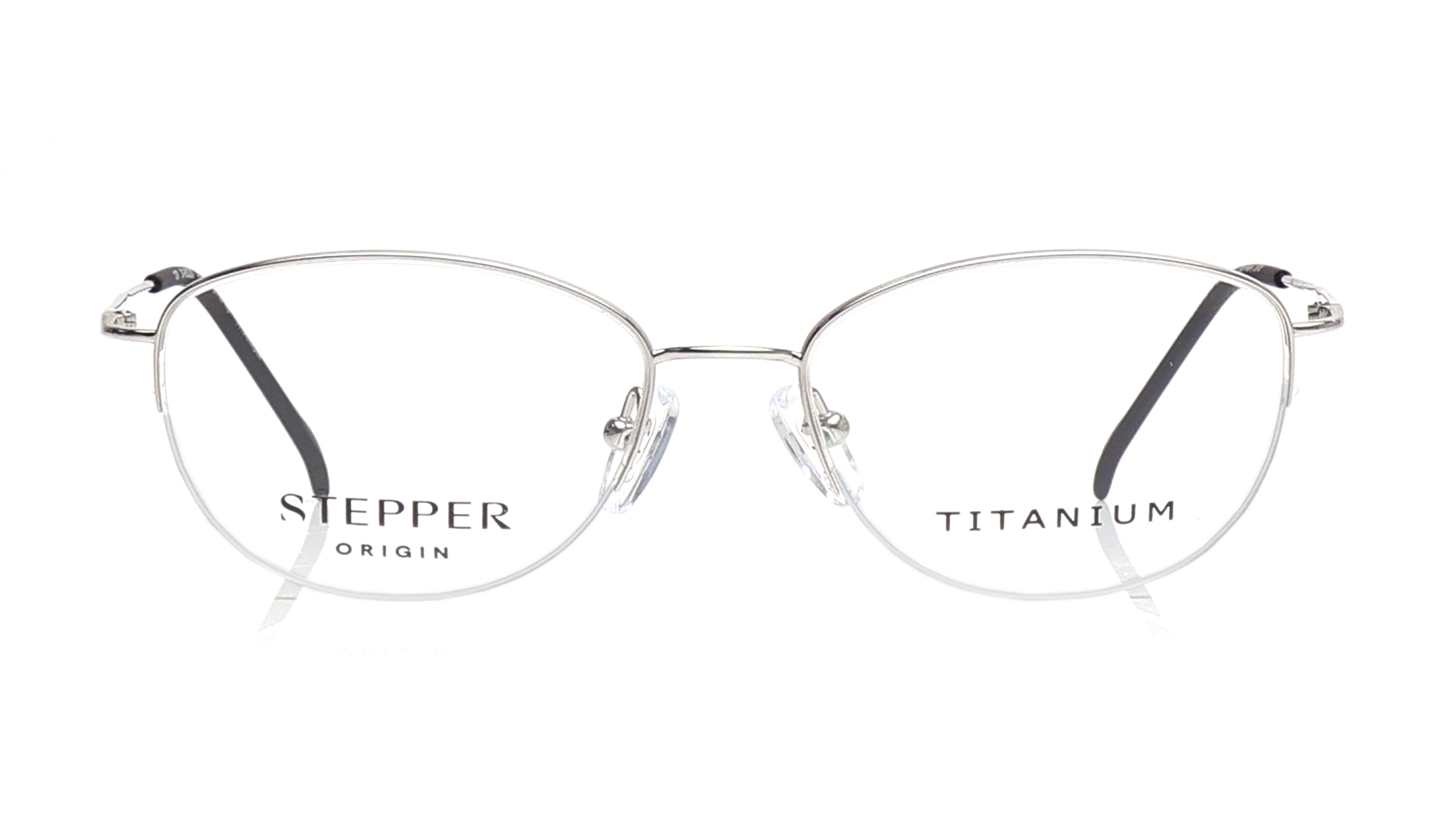 Image 1 of Silver Oval Eyeglasses for Women from Stepper Available at Titan Eye+