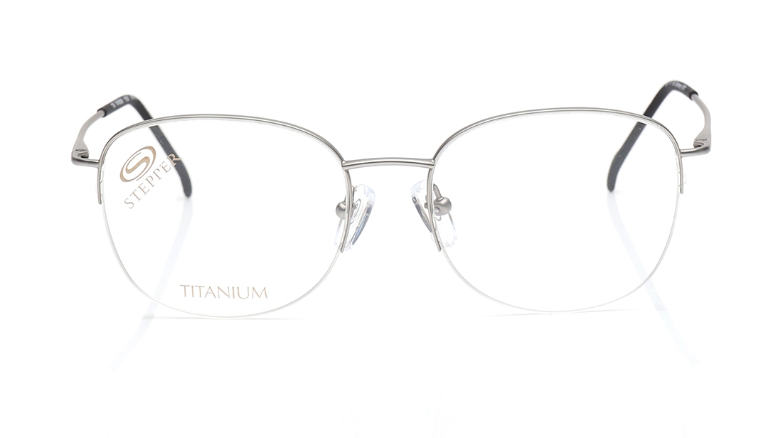 Image 1 of Silver Oval Eyeglasses for Women from Stepper Available at Titan Eye+