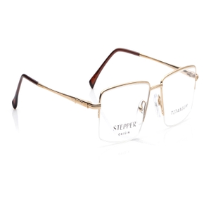 Image 2 of Gold Square Eyeglasses for Men from Stepper Available at Titan Eye+