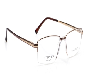 Image 2 of Brown Rectangle Eyeglasses for Men from Stepper Available at Titan Eye+