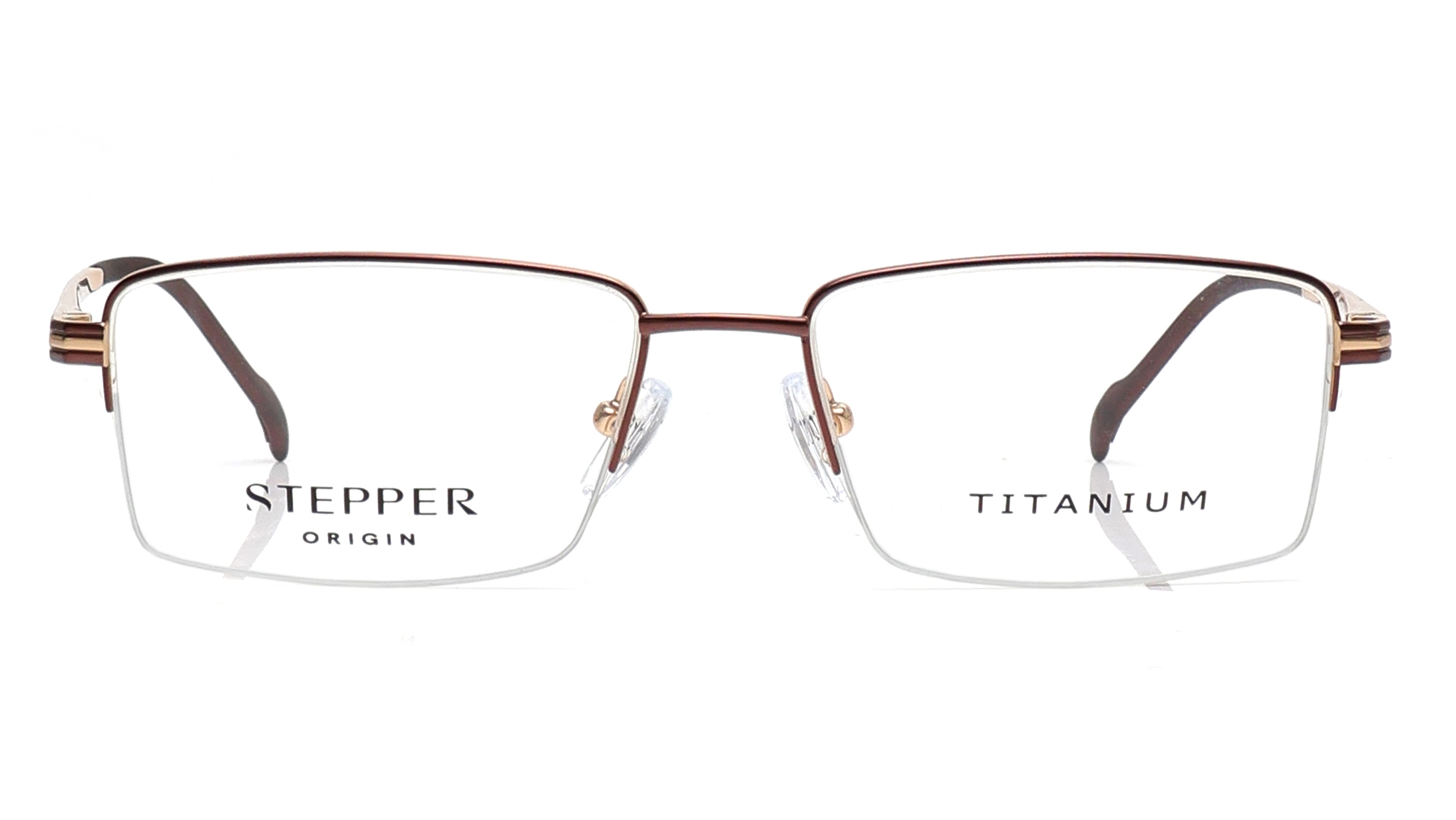 Image 1 of Brown Square Eyeglasses for Men from Stepper Available at Titan Eye+