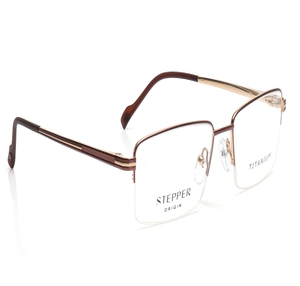 Image 2 of Brown Square Eyeglasses for Men from Stepper Available at Titan Eye+
