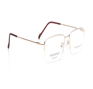 Image 2 of Gold Rectangle Eyeglasses for Men from Stepper Available at Titan Eye+