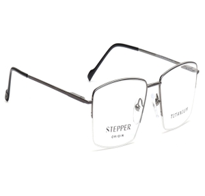 Image 2 of Grey Rectangle Eyeglasses for Men from Stepper Available at Titan Eye+