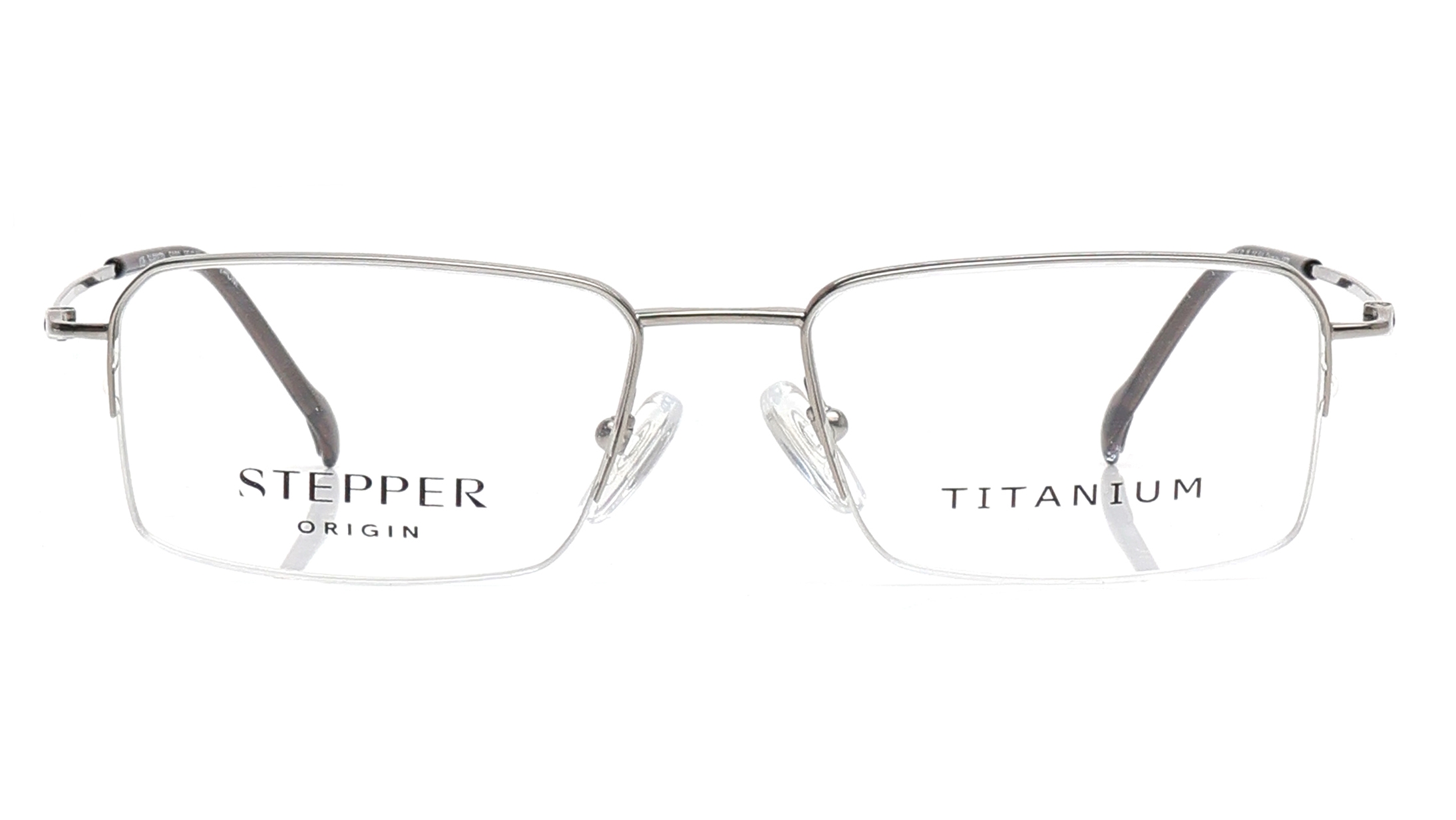 Image 1 of Grey Rectangle Eyeglasses for Men from Stepper Available at Titan Eye+