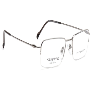 Image 2 of Grey Rectangle Eyeglasses for Men from Stepper Available at Titan Eye+
