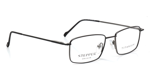 Image 2 of Black Square Eyeglasses for Men from Stepper Available at Titan Eye+