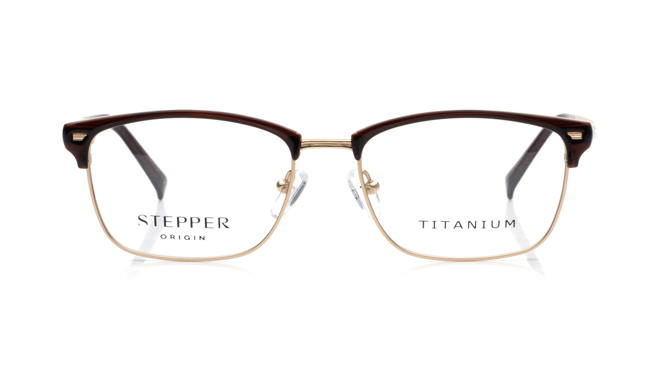 Image 1 of Gold Square  Eyeglasses for Men from Stepper Available at Titan Eye+