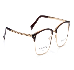 Image 2 of Gold Square  Eyeglasses for Men from Stepper Available at Titan Eye+