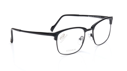 Image 2 of Black Clubmaster Eyeglasses for Men from Stepper Available at Titan Eye+