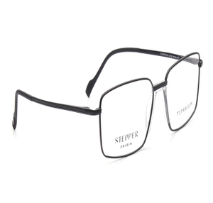 Image 2 of Black Rectangle Eyeglasses for Men from Stepper Available at Titan Eye+
