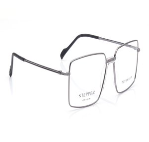 Image 2 of Gun Metal Square Eyeglasses for Men from Stepper Available at Titan Eye+
