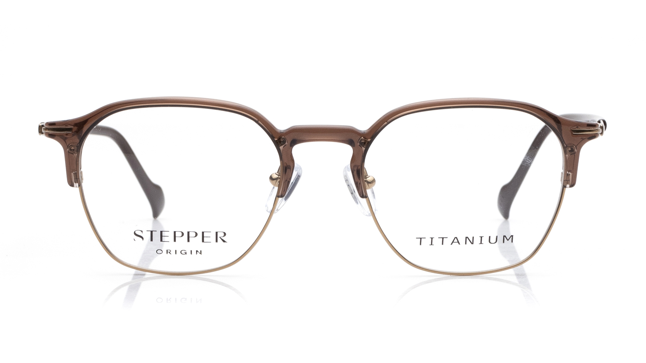 Image 1 of Brown Round Eyeglasses for Women from Stepper Available at Titan Eye+