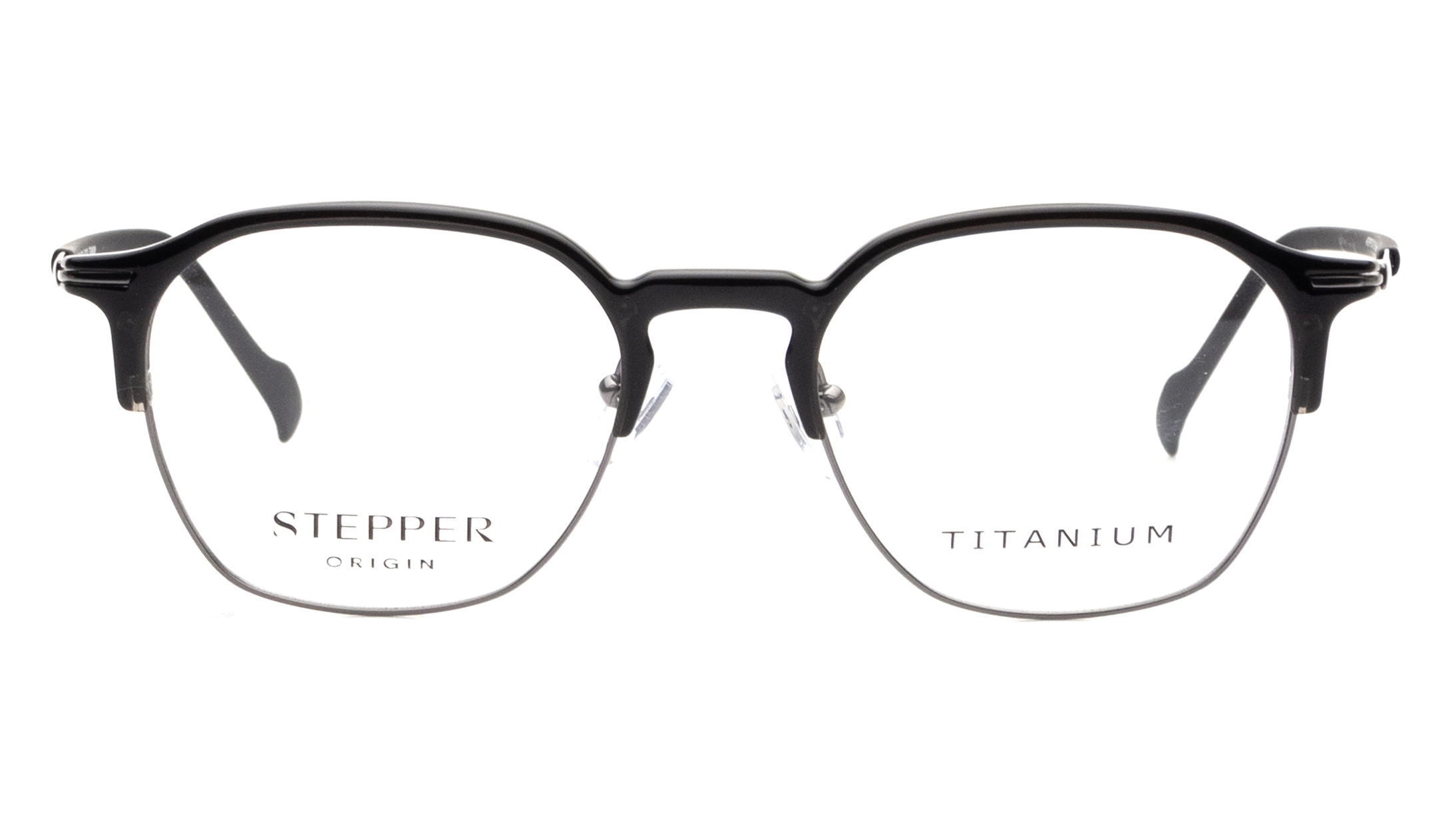 Image 1 of Black Round Eyeglasses for Women from Stepper Available at Titan Eye+
