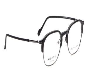 Image 2 of Black Round Eyeglasses for Women from Stepper Available at Titan Eye+