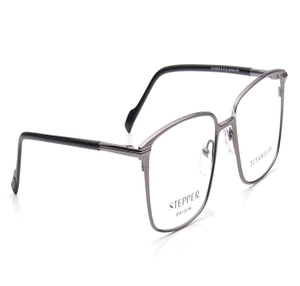 Image 2 of Grey Rectangle Eyeglasses for Men from Stepper Available at Titan Eye+