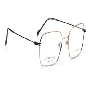 Image 2 of Black Hexagon Eyeglasses for Men from Stepper Available at Titan Eye+
