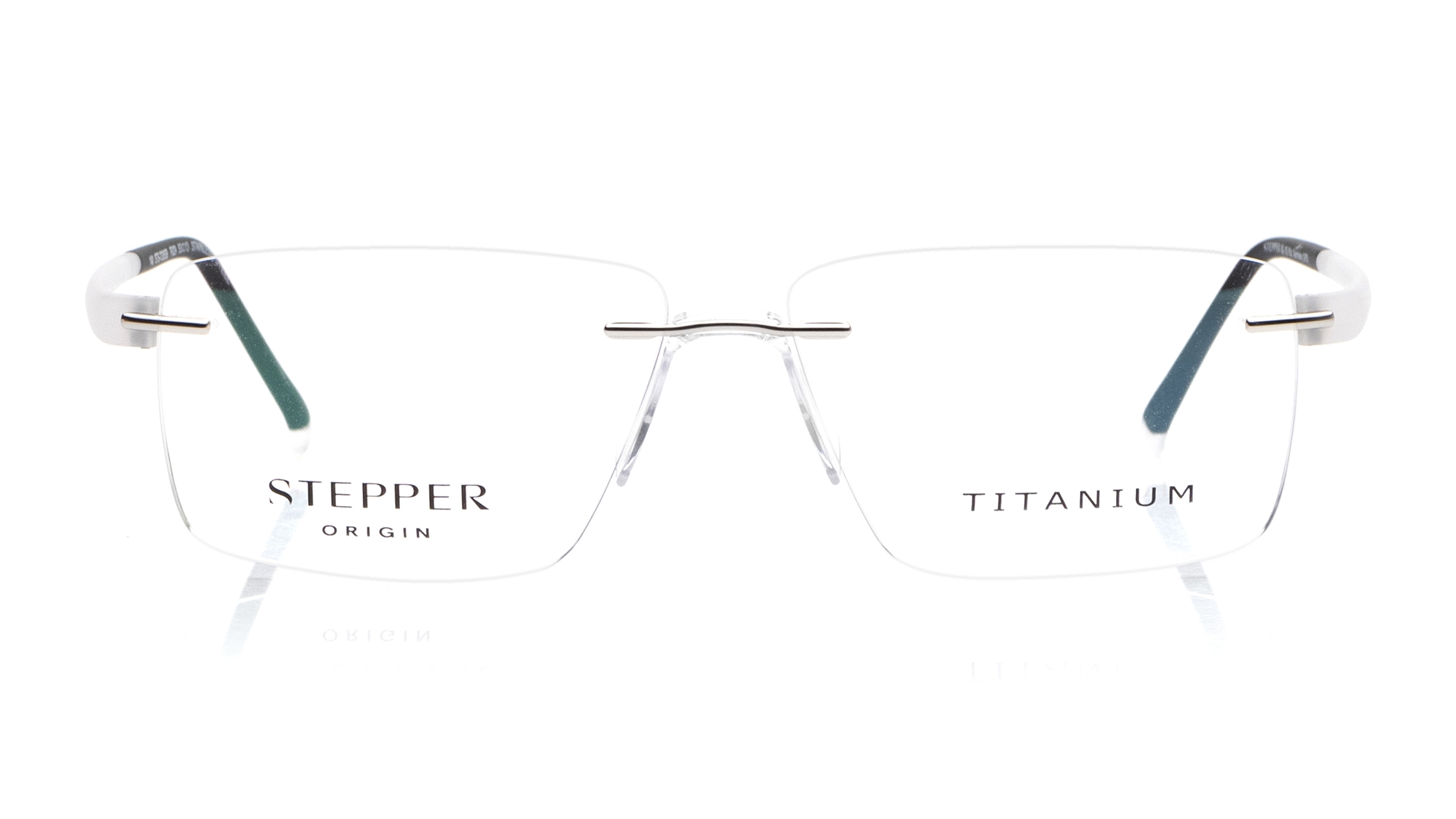 Image 1 of Black Square Eyeglasses for Men from Stepper Available at Titan Eye+
