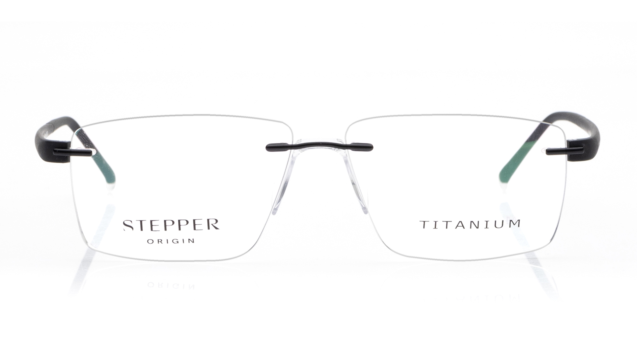 Image 1 of White Square Eyeglasses for Men from Stepper Available at Titan Eye+