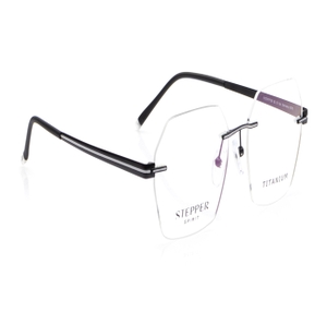 Image 2 of Black Hexagon Eyeglasses for Men from Stepper Available at Titan Eye+