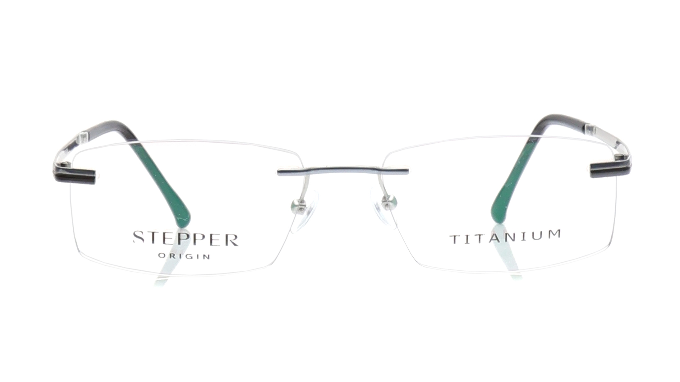 Image 1 of Green Rectangle Eyeglasses for Men from Stepper Available at Titan Eye+