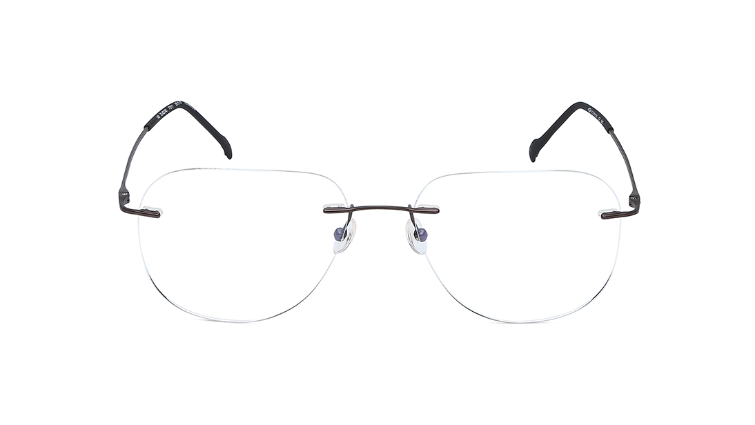Image 1 of Gold Rectangle Eyeglasses for Men from Stepper Available at Titan Eye+