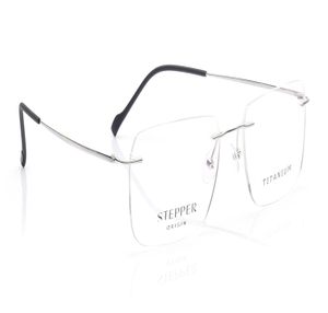 Image 2 of Gun Metal Rectangle Eyeglasses for Men from Stepper Available at Titan Eye+