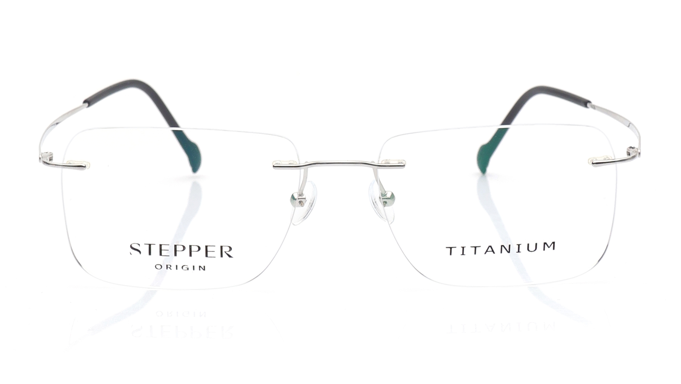 Image 1 of Gun Metal Rectangle Eyeglasses for Men from Stepper Available at Titan Eye+