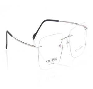 Image 2 of Gun Metal Rectangle Eyeglasses for Men from Stepper Available at Titan Eye+