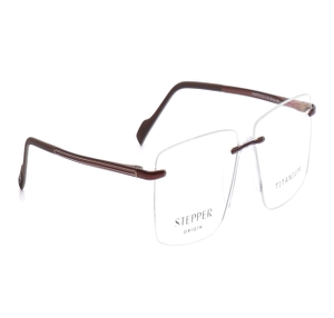 Image 2 of Brown Square Eyeglasses for Men from Stepper Available at Titan Eye+