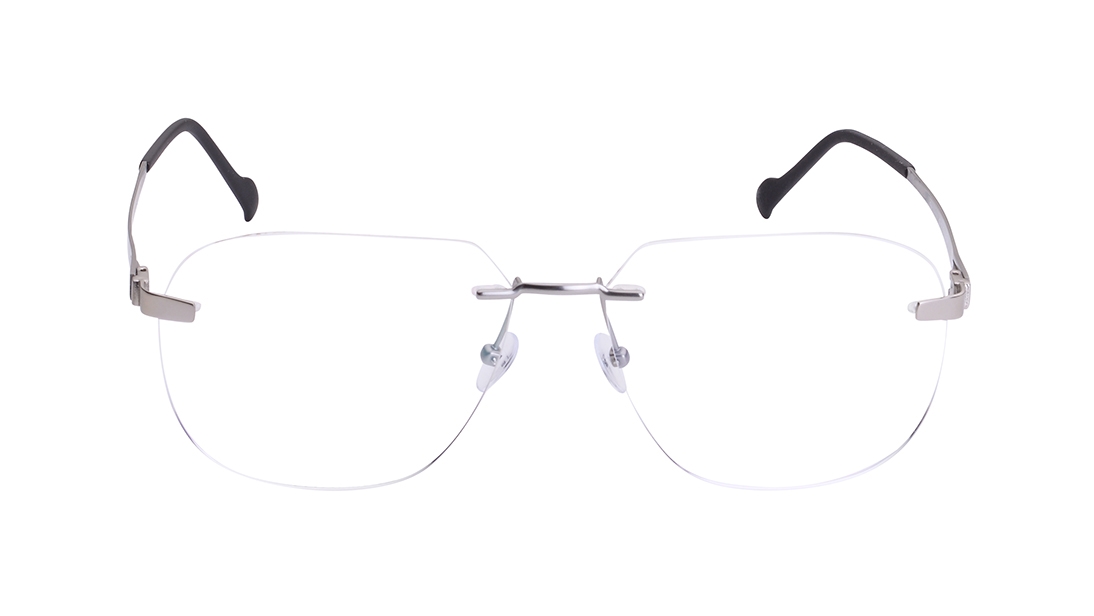 Image 1 of Black Rectangle Eyeglasses for Men from Stepper Available at Titan Eye+