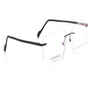 Image 2 of Blue Square Eyeglasses for Men from Stepper Available at Titan Eye+