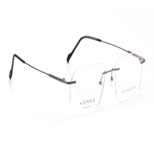 Image 2 of Grey Hexagon Eyeglasses for Men from Stepper Available at Titan Eye+