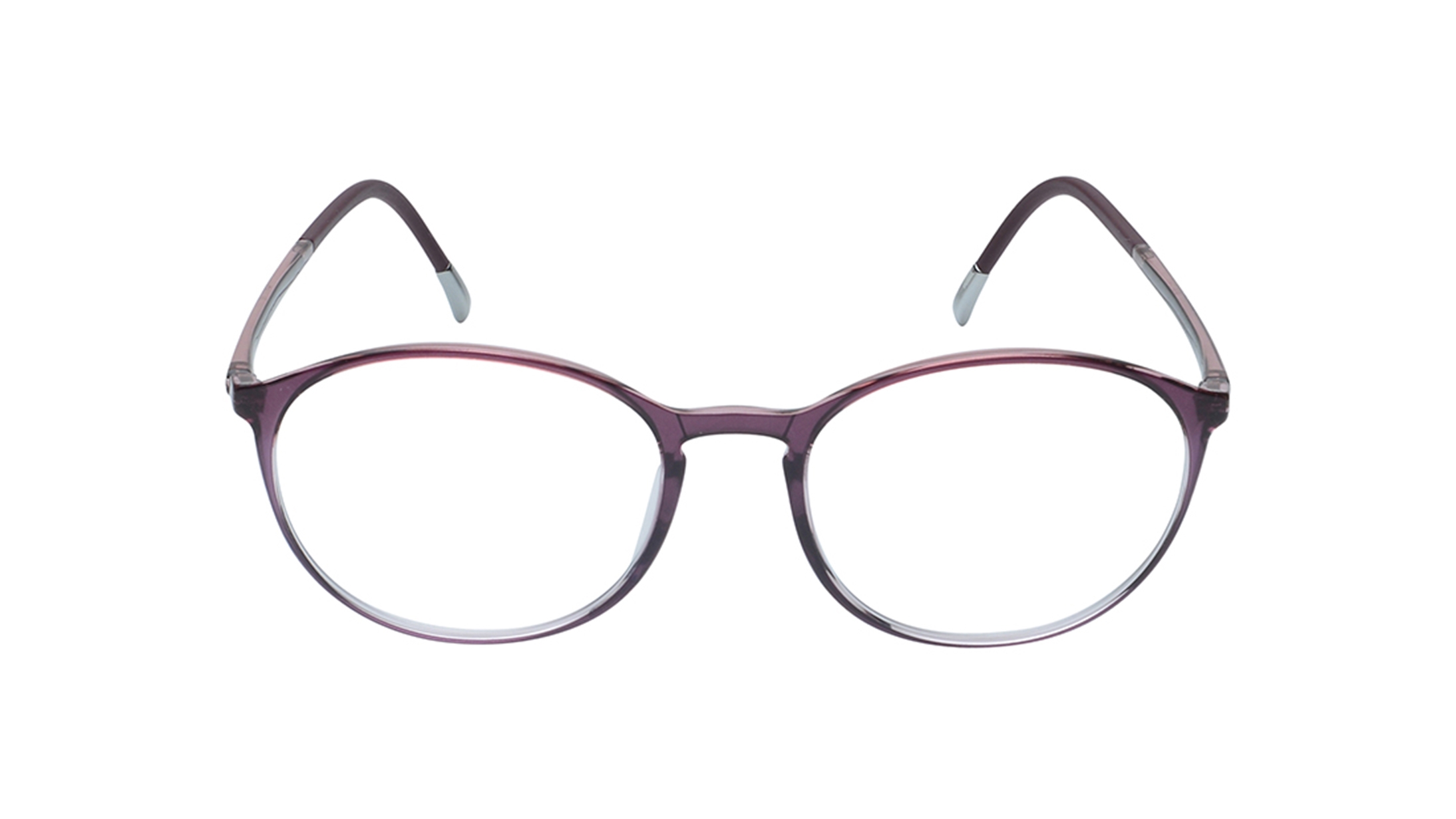 Image 1 of Purple Oval Eyeglasses for Men from Silhouette Available at Titan Eye+
